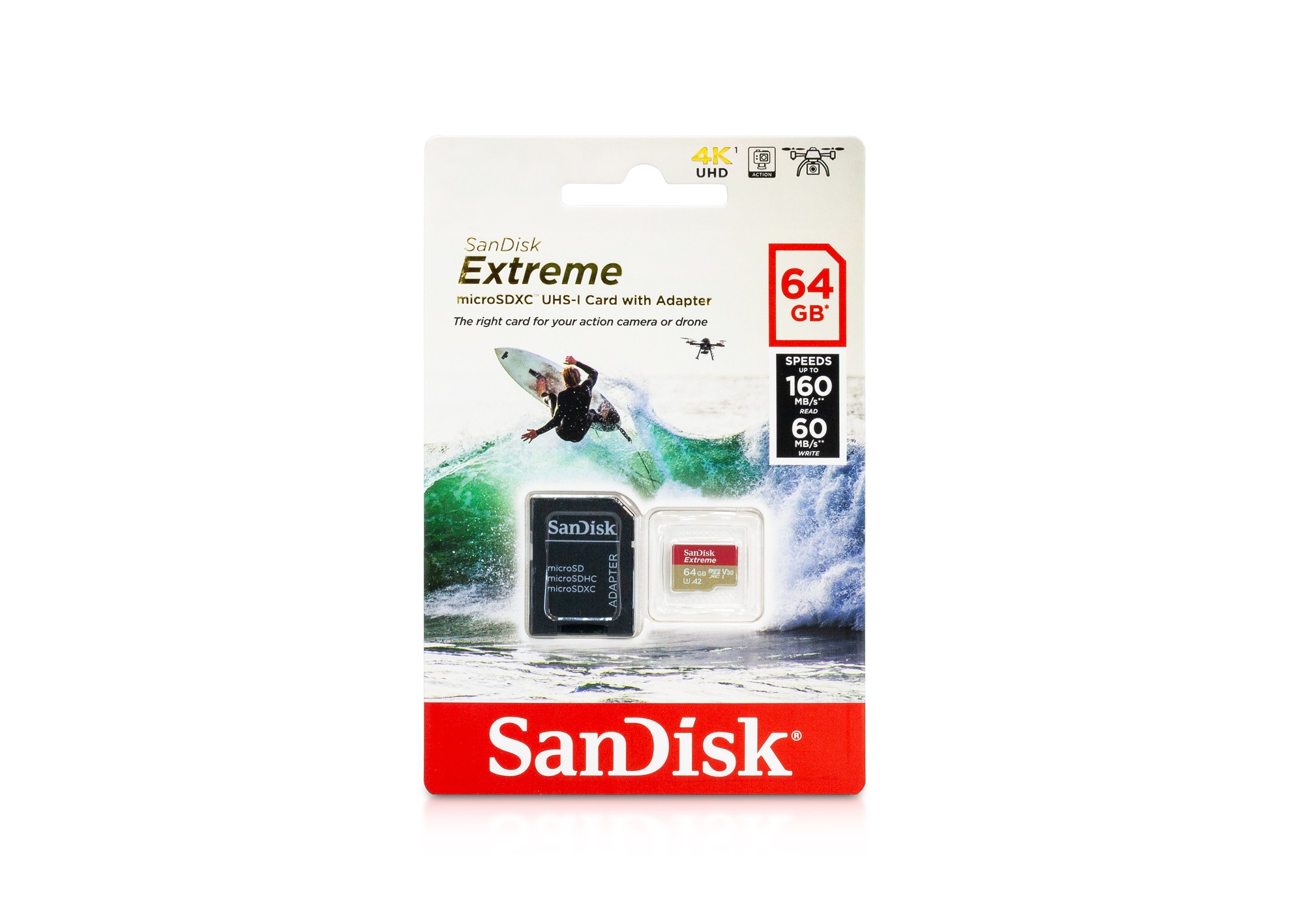 SanDisk Extreme micro SDXC 64GB karta + adaptér
