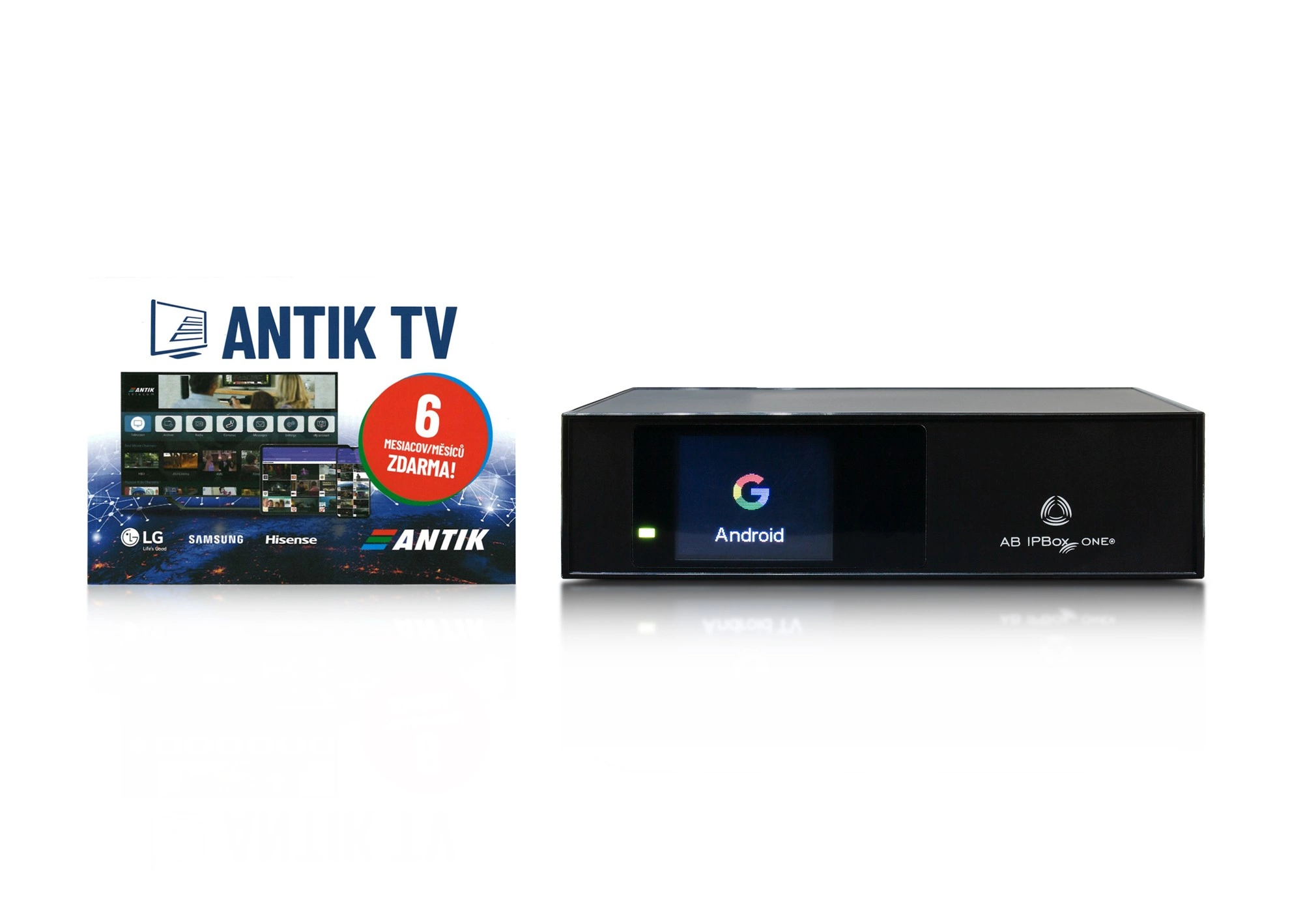AB IPBox ONE (1x DVB-S2X) + Antik 6 mesiacov
