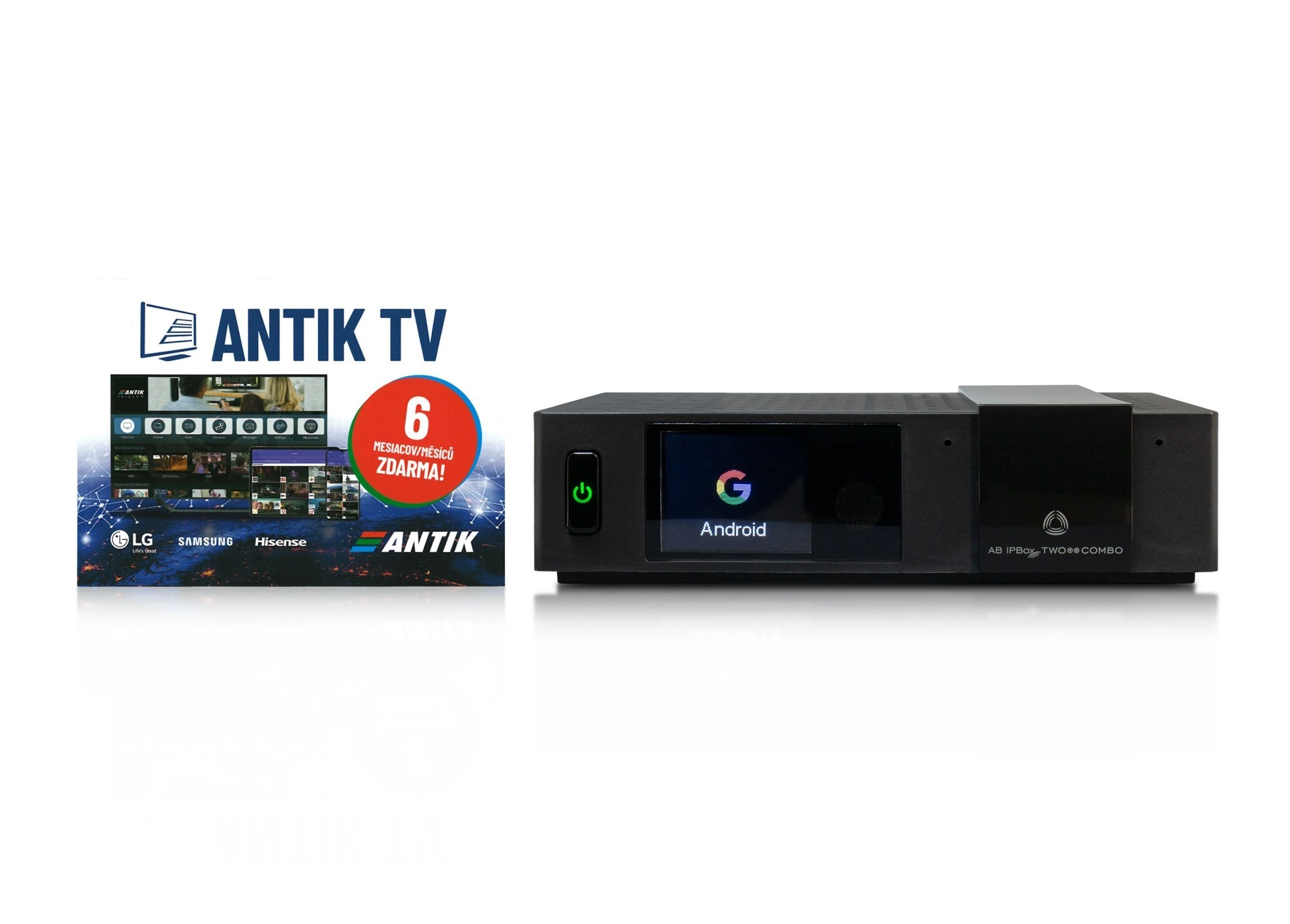 AB IPBox TWO Combo (DVB-S2X+T2/T/C) + Antik 6 mes