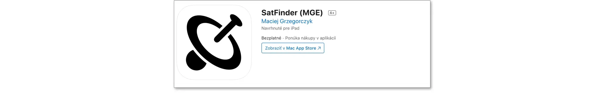 SatFinder Apple store